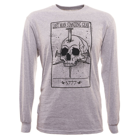 Shirt LMS Gear Death Card Skull Long Sleeve, Grey 2XL