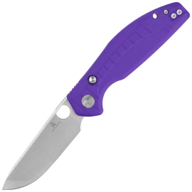 Bestechman Angry Owl Knife Purple G10, Satin/Stonewashed D2 by Keanu Alfaro (BMK12E-1)