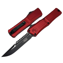 Microtech Combat Troodon Gen III Interceptor Signature OTF Knife Red Aluminum, Black M390MK by Tony Marfione (1217-1RDS)