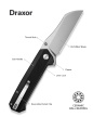Sencut Draxor Black G10 Knife, Satin 9Cr18MoV (S24035-1)