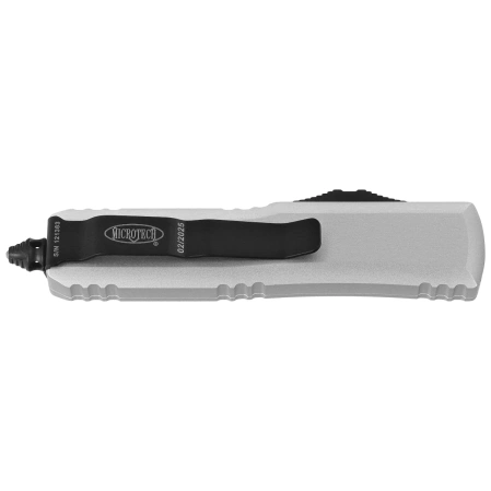 Microtech UTX-85 S/E OTF Knife Natural Clear Aluminium, Black M390 (231-1CR)