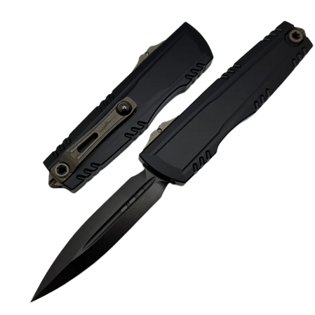 Microtech Luminary ZBP D/E Signature OTF Knife Black Aluminium, Black DLC M390MK by Tony Marfione (1270-1DLCS-Z23)