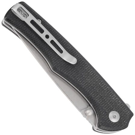 Nóż składany Sencut Crowley Black Micarta, Stonewashed D2 (S21012-2)