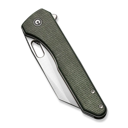 Civivi Knife Nugz Green Canvas Micarta, Satin 14C28N by Matthew Wehrwein (C23060-2)