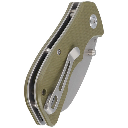 Nóż składany Kubey Karaji Green G10, Bead Blasted D2 (KU180D)