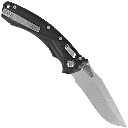 Nóż składany Microtech Amphibian Ram-Lok S/E Fluted Black Aluminium, Stonewashed M390MK by Tony Marfione (137RL-10FL)