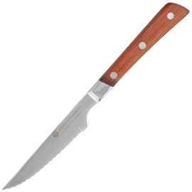 Top Cutlery Steak Kitchen Knife Red Stamina Wood, Satin 3Cr13Mov (17480)