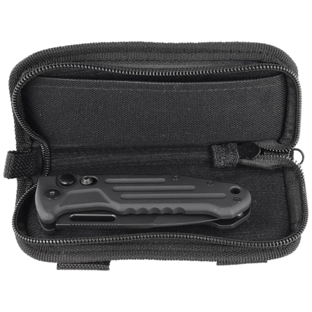 Fox New Smarty SP Automatic Knife Black Aluminum, Black PVD N690Co by Stefano De Lorenzi (FX-503SP B)