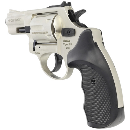 BAS Voltran Ekol Viper 2.5'' Satin cal alarm revolver .22 Long Blanc