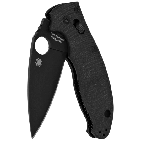 Spyderco Manix 2 SALT Knife Black G10, Black DLC MagnaCut by Eric Glesser (C101GMCBKP2)