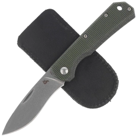 BlackFox Ciol Knife Green Canvas Micarta, Stonewashed 440C by Denis Simonutti (BF-748 MI)