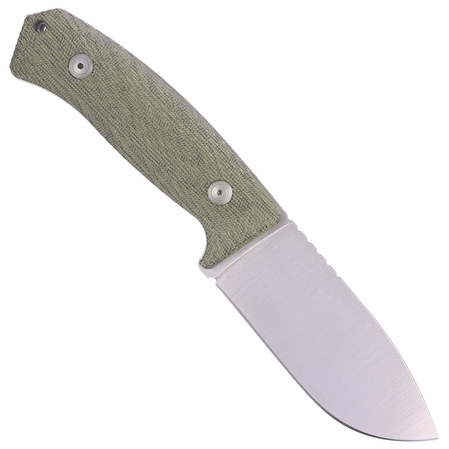 LionSteel M3 Green Canvas Micarta, Satin Niolox by Michele Pensato (M3 CVG)
