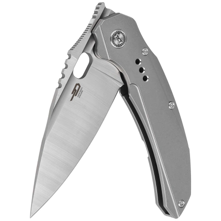 Bestech Knife Exploit Grey Titanium, Satin CPM S35VN by Todd Knife and Tool (BT2005A)