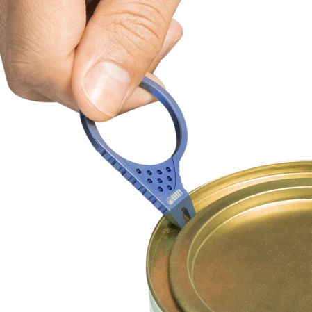 MultiTool Kubey Finger Ring Pry Bar Blue Titanium by Kot Knives (KU410B)