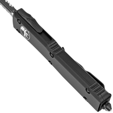 Microtech Ultratech D/E OTF Knife Black Aluminum, Tactical P/S M390 by Tony Marfione (122-2T)