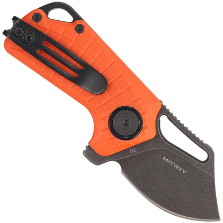 Nóż składany BlackFox Puck Orange G10, Black Stone Washed D2 by Grigorii Matveev (BF-761 OR)