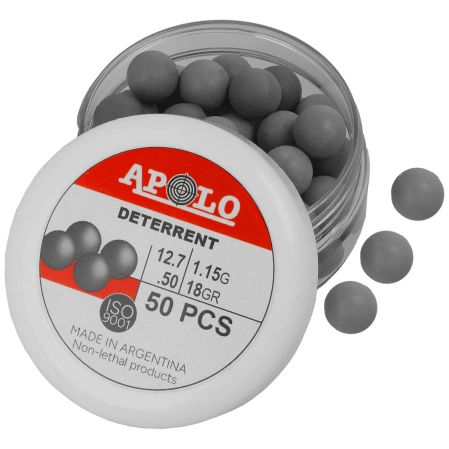 Apolo Deterrent Semi Soft .50 cal rubber round, 1.15 g, 50 pcs