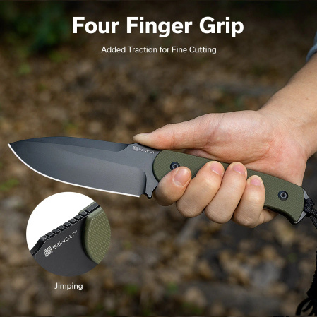 Sencut Toxodon Knife OD Green G10, Black 9Cr18MoV (S24036-2)