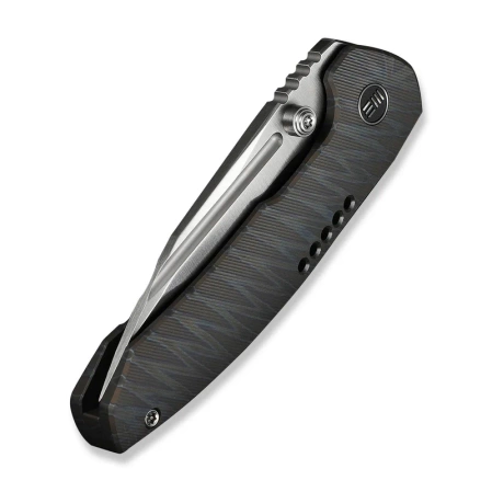 Nóż składany WeKnife Micro Trogon Tiger Stripe Titanium, Satin M390 by Brian Brown (WE24043-3)