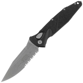 Microtech Socom Elite Auto S/E Automatic Knife Black Aluminum, Apocalyptic P/S M390 by Tony Marfione (160A-11AP)