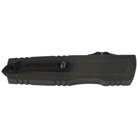 Microtech Luminary ZBP D/E Signature OTF Knife Weathered Grenade Green Aluminum, Weathered Grenade Green M390MK by Tony Marfione (1270-1WGGS)