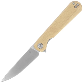 Bestechman Flick Knife Khaki G10, Satin/Stonewashed D2 by Ostap Hel (BMK13C)