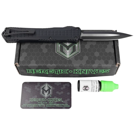 Heretic Knife Manticore X D/E Black Frag Aluminum, Black/Satin MagnaCut by Tony Marfione Jr.