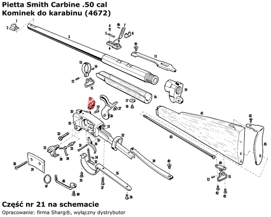 Kominek do karabinu Pietta Smith Carbine .50 cal (4672)