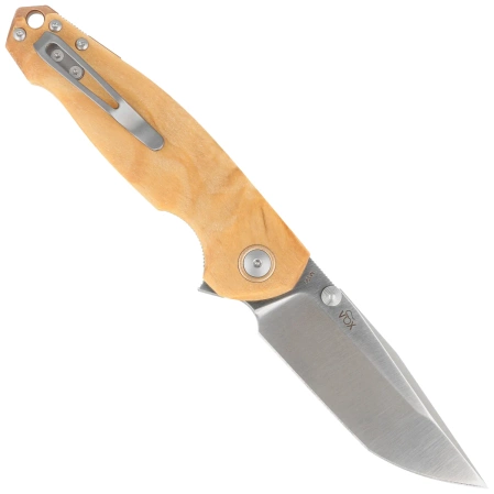 Viper Katla Flammed Poplar Wood, Satin M390 by Jesper Voxnæs (V5985PI)