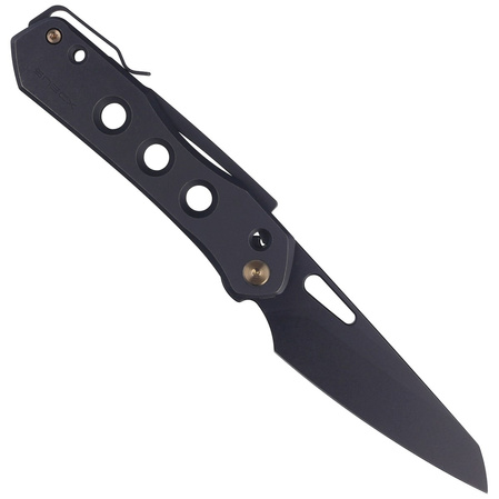 WE Knife Vision R Black Titanium, Black Stonewashed CPM 20CV by Snecx Tan (WE21031-2)