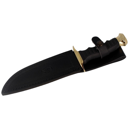 Muela 85-160 Black Rubber Knife, Satin 420H