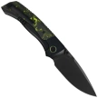 Remette RT-Steed Knife Black Titanium/Black-Green Carbon Fiber, Black DLC M390 (RTWS-BH)