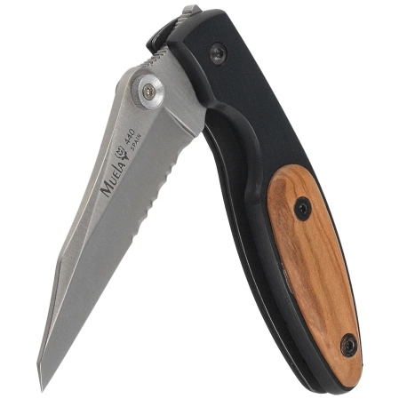 Muela KSC-7OL Black Aluminum/Olive Wood, Satin P/S 440C Knife