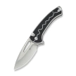 Sencut Squiggy Knife White / Black G10, Satin 9Cr18MoV (S24082A-1)