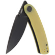 Kubey Knife Momentum Yellow G10, Dark Stonewashed AUS-10 by Sherif Manganas (KU344F)