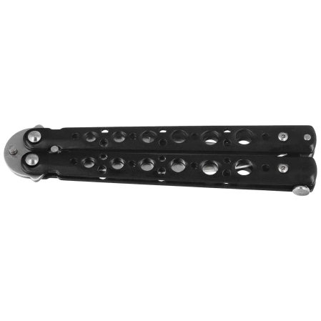 Nóż motylek Martinez Albainox Balisong Black Steel, Satin 3Cr13Mov (02213)
