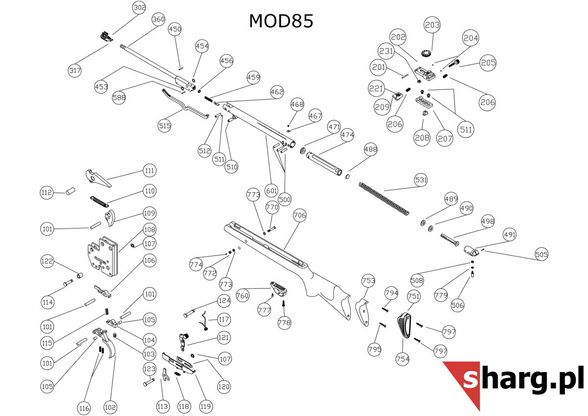 Kamień blokujący tłok do Hatsan MOD 33-135, Torpedo: 100X, 105X, 150, 155, Dominator 200, Proxima (111)