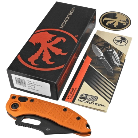 Nóż automatyczny Microtech Stitch-A S/E Orange Tangerine Aluminium, Black M390 by Borka Blades and Tony Marfione (169-1OT)