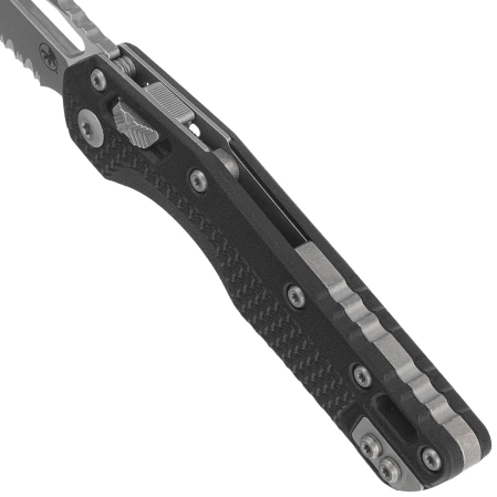 Microtech MSI S/E Ram-Lok Black Tri-Grip Polymer, Apocalyptic P/S M390MK by Tony Marfione (210T-11APPMBK)