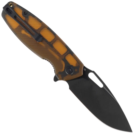 Kubey Knife Tityus Ultem, Black Stonewashed D2 (KU322M)