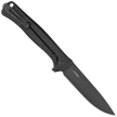 LionSteel Skinny Knife Black Aluminum/Black Micarta, Old Black MagnaCut by Molletta (SK01A BB)