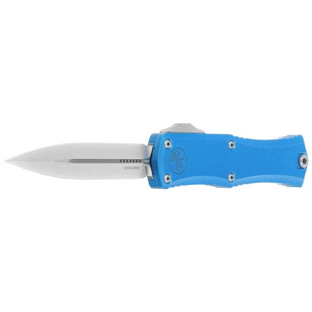 Microtech Hera II Mini D/E OTF Knife Blue Aluminum, Stonewashed M390MK by Tony Marfione (1702M-10BL)