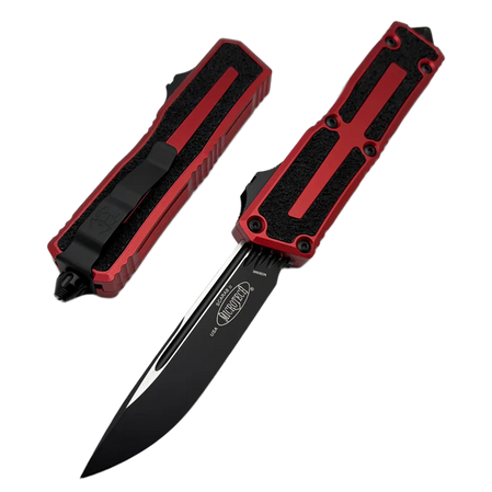 Nóż automatyczny OTF Microtech Scarab II Gen III S/E Red Aluminium, Black M390MK by Tony Marfione (1278-1RD)