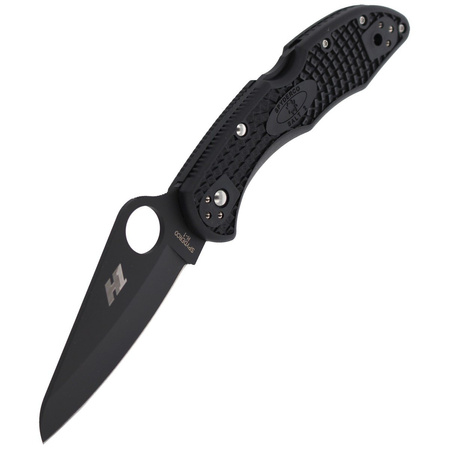 Spyderco Salt 2 Black, Black Blade Plain H2 Knife (C88PBBK2)