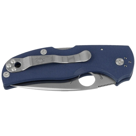 Spyderco Native 5 Knife Cobalt Blue G10, Satin CPM SPY27 by Sal Glesser (C41GPCBL5)