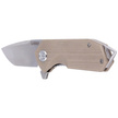 Kubey Knife Campe, Khaki G10, Bead Blasted D2 (KU203G)
