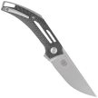 WE Knife Speedliner Twill Carbon Fiber, Silver Bead Blasted CPM 20CV by Tashi Bharucha (WE22045B-1)