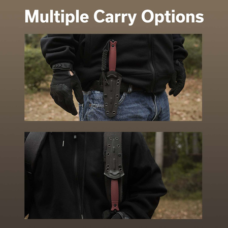 Nóż Civivi Perfrico Burgundy G10, Black/Gray Striped 14C28N (C23026-3)