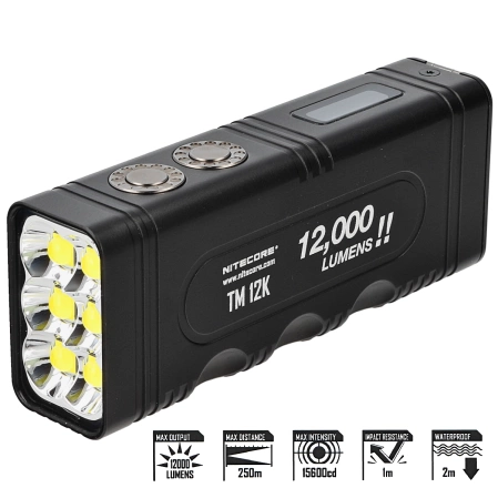 Latarka NiteCore TM12K 12000 lm, TurboReady