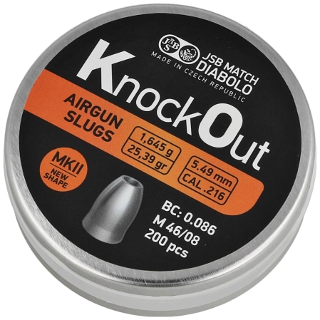 Śrut JSB Slug KnockOut MKII .216 / 5.49 mm, 1.645 g, 200 szt. (546222-200)
